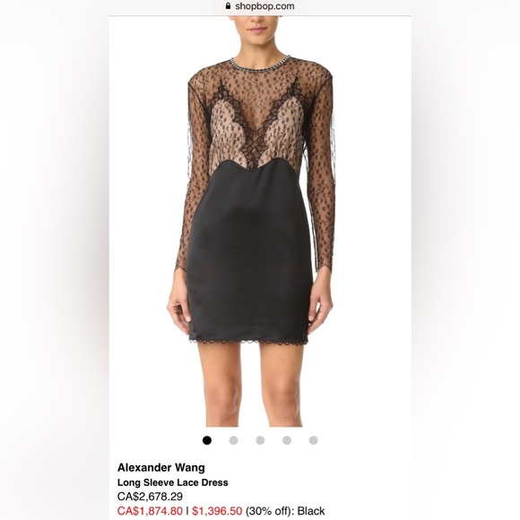 Alexander Wang Long Sleeve Lace Dress - Picture 2 of 2